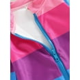 thumbnail image 6 of Suealasg Kids Girls One Piece Swimsuit 1T 2T 3T 4T 5T Little Girl Long Sleeve Zipper Romper Swimwear Child Girls Rash Guard Beach Bathing Suit, 6 of 8
