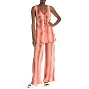Free People | Bridget Striped Vest & Pants Set | Orange | Size XS