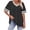 Black Tops, variant on Womens Short Sleeve V Neck T Shirts Summer Tops Casual Loose Color Block T-Shirts Cute Polka Dots Tees White XXL
