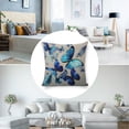 thumbnail image 3 of Many blue butterflies are dreamy Linen toss pillowcase Decoration pillowcase Gift preferred 20x20" Cushion cover 2 set Sofa pillowcase Sofa bedroom living room car, 3 of 8