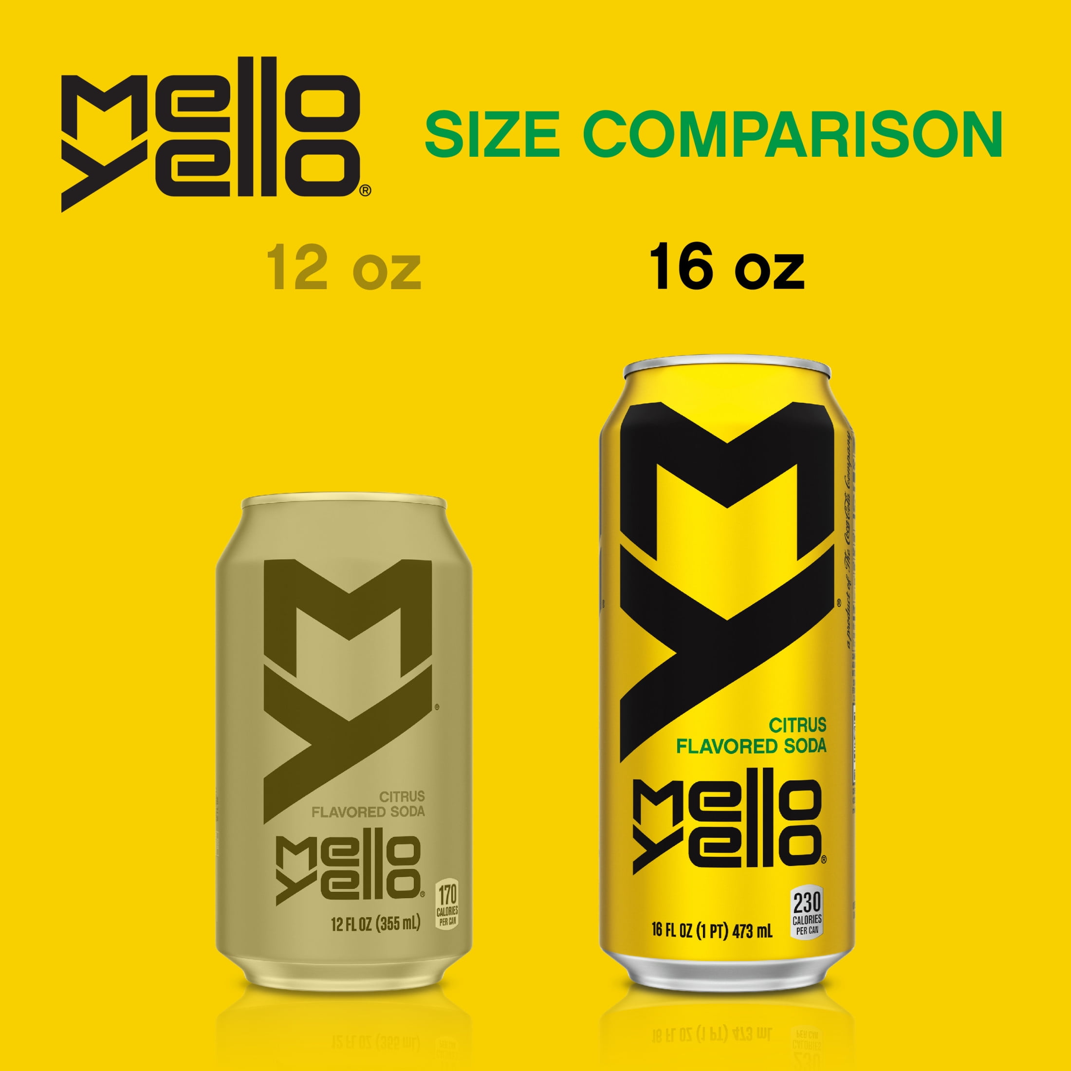 Mello Yello Citrus Soda Pop, 16 fl oz Can