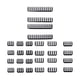 thumbnail image 2 of Organizador de Cable de Alimentación Peine para Cables 2x 24 Pcs GPU 6 Pin Motherboard 24 Pin Hugo, 2 of 10