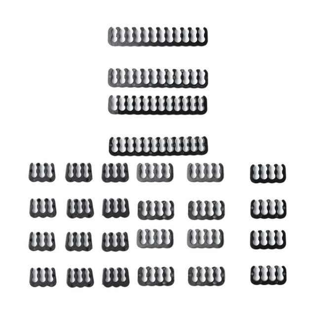 Peine de cable jinwen 24 piezas 6 pines 8 pines Negro