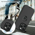 thumbnail image 4 of Hotpom Case for iPhone 16 Pro Heavy Duty Shockproof Dustproof Phone Case with Screen Protector Tempered Glass & Belt Clip, Black, 4 of 7