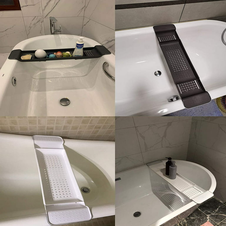 Multi-Function Retractable Bathtub Storage Rack Bath Tray Shelf Tub Towel  Kitchen Sink Drain Holder