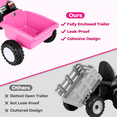 thumbnail image 5 of TLSUNNY 6V Kids Ride On Tractor, Battery Powered Vehicle with Detachable Trailer, Lights, Music Player, Horn, Pedal Drive, 5 of 9