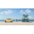 thumbnail image 2 of Gasoline Images 24x14 White Modern Wood Framed Museum Art Print Titled - Waiting for the Waves-Miami Beach - detail, 2 of 4