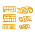 thumbnail image 7 of Supvox 6Pcs Curve and Template Rulers Khaki Plastic Set for Design Drawing and Drafting Use, 7 of 7