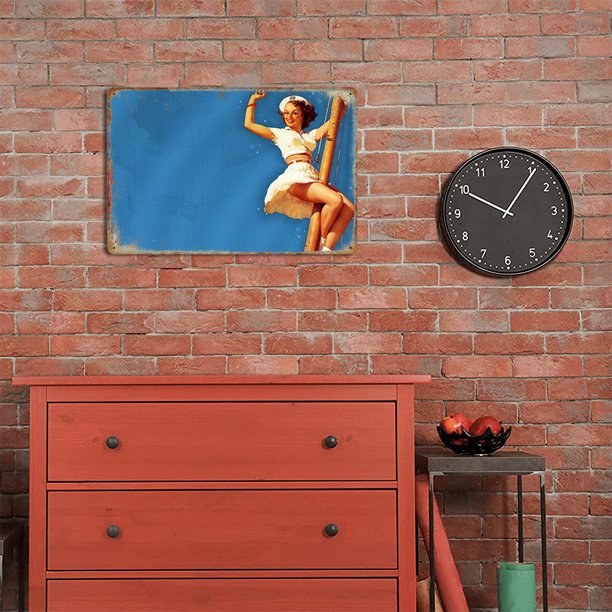 Vintage Metal Tin Sign Placa Pared Mujeres Carteles Hierro Pintura Para Bar Hogar Likrtyny Arte Deco