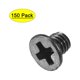 thumbnail image 1 of Uxcell M2.5 x 3mm Tornillo de fijación Phillips Galvanizado negro Paquete de 150, 1 of 5