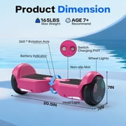 Hoverboard for Kids with 9 mph Max Speed, Tcdjtc Electric Scooters with LED Lights & Bluetooth Speakers, All Terrain Hoverboard for Adults, Off Road Hoverboard with UL2272 Certified