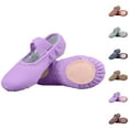 thumbnail image 5 of Xfvqtps Ballet Shoes for Girls Soft Sole Non Slip Cross Elastic Straps Solid Color Canvas Dance Shoes for Gymnastics Performance Brown, 5 of 5
