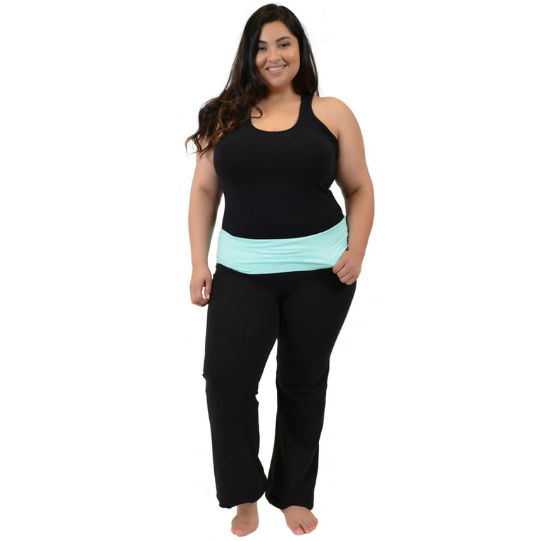 Stretch is Comfort Women's Foldover Plus Size Yoga Pant