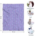 thumbnail image 4 of Purple Cartoon Narwhal Pattern Blanket,Comfortable Soft Flannel Throw Blanket,All Season,Warm Lightweight Blankets for Sofa Bed Couch Living Room Chair,30"x40", 4 of 4