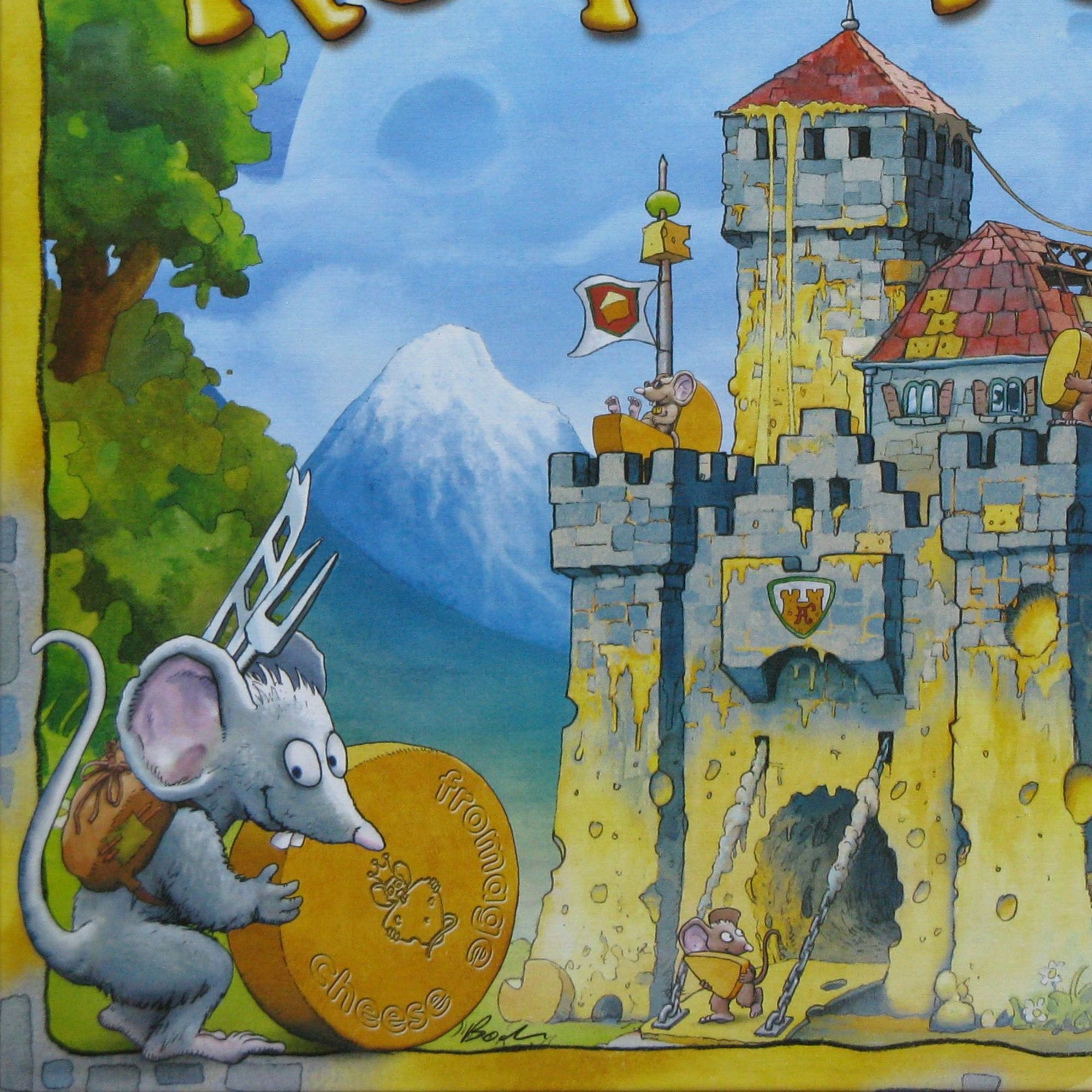 Chateau Roquefort - Rio Grande Games, Memory Board Game, Cheese & Mice Themed, Kids Ages 6+, 2-4 Players, 30 Min