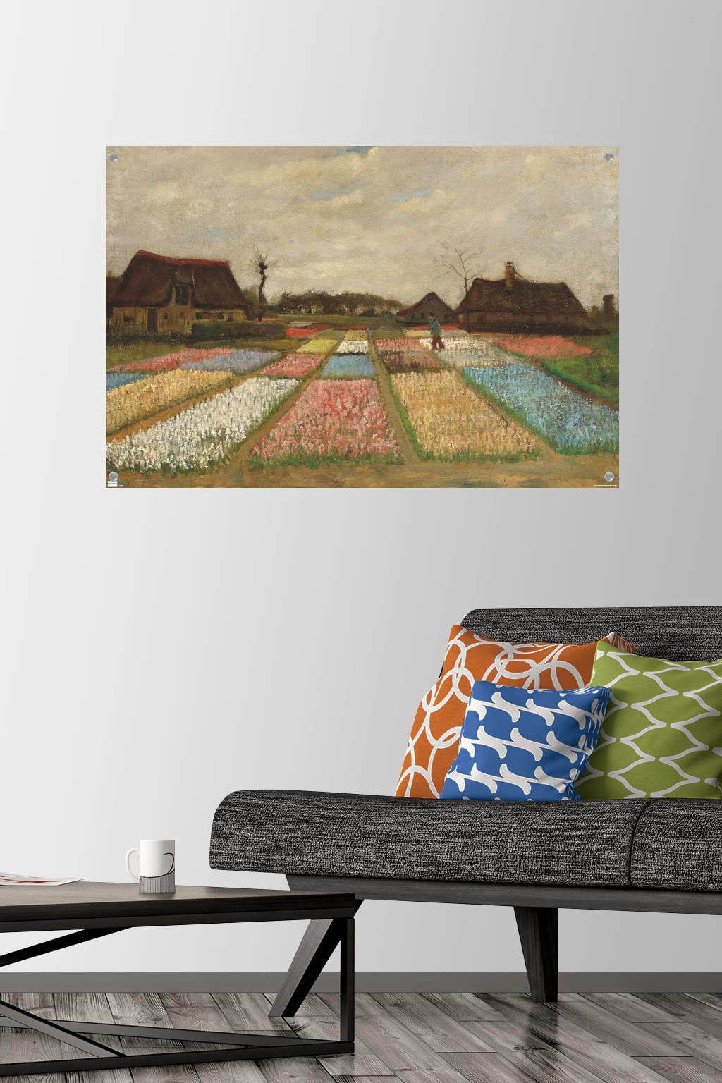 Flower Beds in Holland by Vincent van Gogh Wall Poster with Pushpins, 22.375" x 34"
