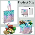 thumbnail image 2 of Reusable Canvas Tote Bag – Abstract Geometric & Rainbow Gradient Pattern – Boho Watercolor Beach & Patriotic Starry Night Print – Eco Cotton Bag for Women, USA Pride & Everyday Use, 2 of 7