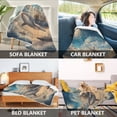 thumbnail image 2 of Yayeee Throw Blanket for Couch Soft Warm 50" x 60" Sofa Chair Bed Decoration, Floating Whale, 2 of 7