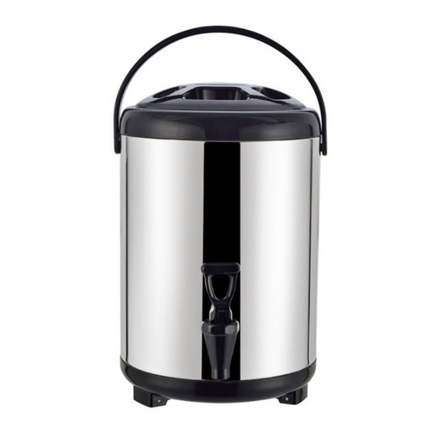 Dispensador de Bebidas aislado, Barril Aislado de Acero inoxidable, Cubo de Té Con Leche, Cubo de Leche, Dispensador de Bebidas Calientes Espesado de Gran Capacidad Con Espiga Espiga