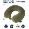 thumbnail image 2 of Almohada de Cuello para Viaje Brookstone Ligera de Forro Polar Oliva, 2 of 7