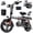 T1Plus-Gray-25MPH, variant on 14 Inch Folding Electric Bicycle, 400W Adult Electric Bicycle, 48V 10.4Ah,Top Speed 18Mph, Dual Disc Brake Safety System, 3-Speed Riding, Front Fork With Shock Absorption, Black