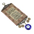thumbnail image 2 of Amuleto de bendición del mal de ojo azul del Corán islámico, alfombra de pared colgante, protector decorativo para el hogar, 2 of 6