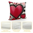 thumbnail image 4 of COMIO  Valentines Day Pillow Cover Striped Love You Hearts Decoration Holiday Home Decorative Cushion Case for Sofa Couch Decor, 4 of 5