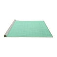 thumbnail image 2 of Ahgly Company Machine Washable Indoor Square Abstract Turquoise Blue Contemporary Area Rugs, 7' Square, 2 of 4