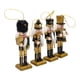 thumbnail image 3 of 4 piezas de cascanueces de madera para decorar fiestas, figuras tradicionales de cascanueces. Negro y oro, 3 of 9
