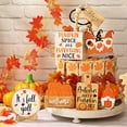 thumbnail image 7 of JeashCHAT Fall Decor Fall Decorations for Tiered Tray Fall Decor Artificial Pumpkins Fall Gnomes Plush Maple Leaves Wooden Thanksgiving Sign Farmhouse Table Decor for Home, 7 of 7