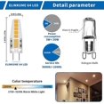 thumbnail image 3 of Dimmable G4 LED Bulb, 3W Equivalent to 30W Halogen, 300LM Warm White 3000K Energy Saving Bulb, Flicker Free, AC/DC12-24V, 360 Beam Angle, 3 of 4