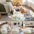 thumbnail image 5 of Happy Easter Round Area Rug 7Ft Washable Circle Rugs for Dorm Laundry Room, Spring Bunny Easter Eggs Floral Beige Wood Non-Slip Carpet Floor Mats Indoor Outdoor Carpet Runner Aesthetic Home Decor, 5 of 8