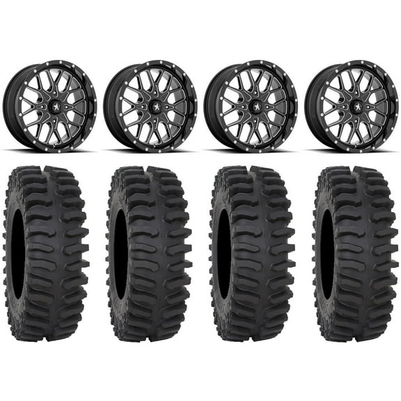 MSA Portal 20" Wheels Milled 33" XT400 Tires Polaris RZR XP 1000 / PRO XP / Ranger XP 900/1000