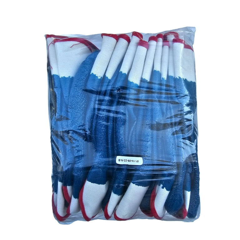 MCR Safety Predator Nitrile Coated Gloves - Rough Finish, Large, Blue (Pack Of 12)