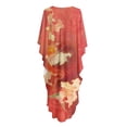 thumbnail image 7 of XYZCANDO Kaftan Dresses Plus Size Swimsuit Coverup Summer Bathing Suit Caftan Loungewear Beach Dress Art Flowers Bikini Cover Up Oversized Beach Robe Hawaiian Dresses Flowy Resort Wear, 7 of 7