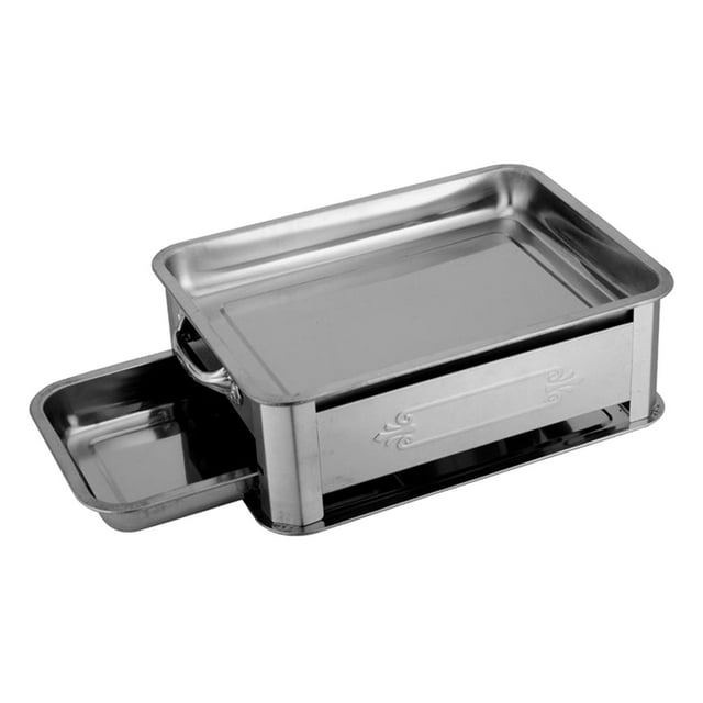 Almencla Gril, Portable Léger Simple pour Cuisson en Plein Air Camping Randonnée Pique-Niques Tiroir 36x27cm