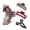 Black Red Brown, variant on 3 PCS Silicone Flexible Hair Claw Clips for Women Soft Bendable Claw Clip Scalp-Safe Soft t rubber hair clip Hairclip for Thin and Thick