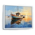 thumbnail image 2 of Designart "Boat Seascape expression V" Transportation Floater Framed Canvas Wall Art, 2 of 7