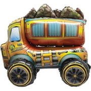 Construction Balloons 4D Assembly Big Truck Dirt truck Birthday Balloon Foil Mylar Balloons for Themed Party Decoration Supplies