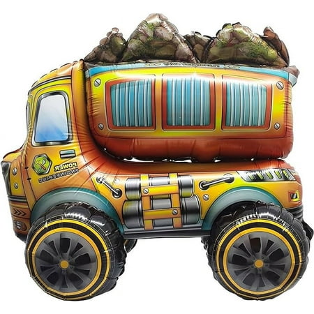 Construction Balloons 4D Assembly Big Truck Dirt truck Birthday Balloon Foil Mylar Balloons for Themed Party Decoration Supplies