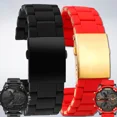thumbnail image 2 of Correa de reloj DIESEL Dz7430 7370 7396 con esfera grande RED MAGIC Black Warrior de acero recubierto de silicona de 26 y 28 mm, accesorios de repuesto, 2 of 5
