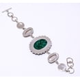thumbnail image 2 of Green Aventurine - India 925 Sterling Silver Handmade Bracelet 7-8.99" 8.99" B2, Beautiful Jewelry For Woman, New Year Sale, Valentin's Day Gift, 2 of 2