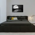 thumbnail image 3 of Startonight Canvas Wall Art Black and White Abstract Full Moon on the Water Landscape, Dual View Surprise Artwork Modern Framed Ready to Hang Wall Art 100% Original Art Painting 31.5 x 47.2 inch, 3 of 9