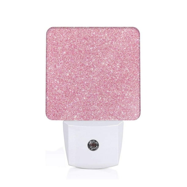 Balery Glitter Luz Nocturna LED con Sensor Automático, Enchufe con Sensor Crepuscular, Luz Suave de 0.5W para Dormitorio, Pasillo, Baño-US