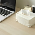 thumbnail image 3 of Large Capacity Multi-Functional Tissue Storage Box with Pumping Paper Napkin Dispenser - White, 3 of 8