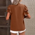 thumbnail image 6 of Womens Fashion Summer Tops 2025 Plus Size Short Sleeve V Neck Sexy Casual Tops Regular Blouse Tops, 6 of 7