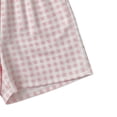 thumbnail image 4 of Women's Plaid Straight Leg High Waist Pocket Shorts, Polyester Loose Casual Short Trousers, Summer Daily Bottoms for Travel Shopping Home | TruHer,Pink Free Size, 4 of 5