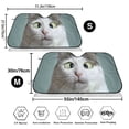 thumbnail image 3 of Haiem Funny Cat Car Windshield Sun Shade - Blocks UV Rays Sun Visor Protector, Sunshade to Keep Your Vehicle Cool, Universal Fit SUV Van Sedan-Small, 3 of 7
