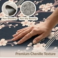 thumbnail image 6 of ODIKA 2'x3' Washable Accent Rug Pet Friendly, Bedside Mat Plum Branch Botanical Design With Traditional Scrollwork Border for Bedroom, Nursery, RV, 6 of 7