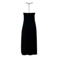 thumbnail image 4 of DHFJKG Summer Dress Women Open Back V Neck Spaghetti Strap Beach Vacation Boho Long Dresses Solid Color Loose Fit Trendy Dresses, 4 of 4